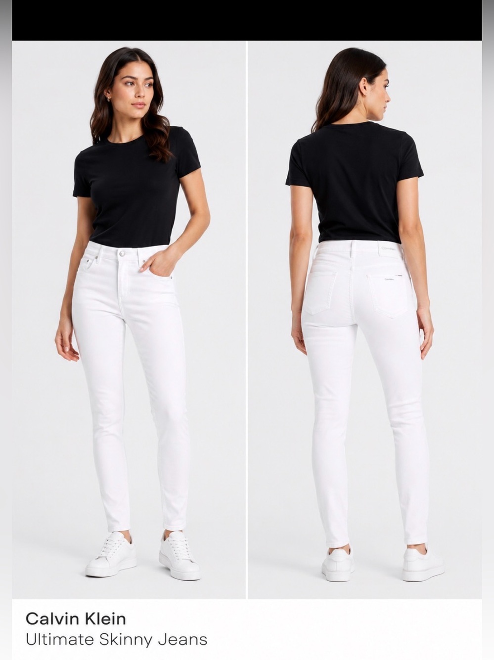 Calvin Klein White  ‘Ultimate Skinny’ Jeans Size 6